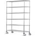 21 Deep x 24 Wide x 80 High 6 Tier Chrome Wire Shelf Truck with 1200 lb Capacity