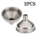 Wozhidaoke Kitchen Gadgets 2 Pcs Stainless Steel Funnel for Flask Liquor Bottle Funnel Stainless Steel Kitchen Utensils Set Funnel Sliver 13*11*2.5 Sliver