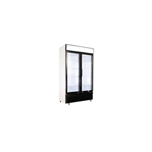 Mobiler Flaschenkühlschrank mit 2 Glastüren Getränkekühlschrank Kühlschrank Gastro 758 L +2/10°C 1120x595x2100 mm