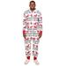 Men's Red and White Reindeer Jumpsuit