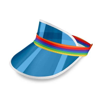 Blue Rainbow Sun Visor Hat