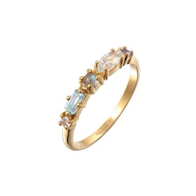 Elli PREMIUM Memoire Edelstein Klassik Ring 925 Silber 56 Damen Image
