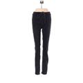 Free People Jeans - Mid/Reg Rise Skinny Leg Denim: Black Bottoms - Women's Size 24 - Black Wash