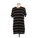 Brandy Melville Casual Dress - Shift Crew Neck Short sleeves: Black Print Dresses