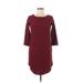 Boohoo Casual Dress - Shift: Burgundy Solid Dresses - Women's Size 2