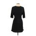 FELICITY & COCO Casual Dress - A-Line Crew Neck Short sleeves: Black Print Dresses - Women's Size Large