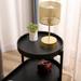 2-Tier Side Table with Storage Sofa Table with Bottom Anti-slip and Tray End Table Modern Living Room Center Table