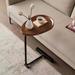 Oval Side Table Small Sofa Table with Metal Material and Steel Material and MDF End Table Living Room Center Table