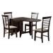 5pcs Dining Table Set with Drop-Leaf Table and 4 Upholstered Chair