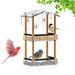 Bird Feeder with 2 Tiers Seed Tray, Hanging Bird Feeder