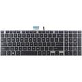 New Laptop Backlit Keyboard (with Silver Frame) Compatible Toshiba Satellite P850 P855 P855D P870 P875 US Layout Black Color