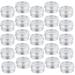 Hemoton 15pcs 5ML Aluminium Jar Clear Screw Lid Round Storage Boxes Ointment Boxes