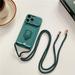 Crossbody Lanyard Silicone Ring Holder Card Wallet Case For iPhone 13 11 12 14 Pro Max XS X XR 6 8 7 Plus SE Slide Camera Cover