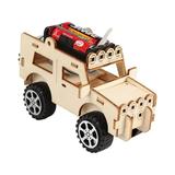 NUOLUX Woodcraft Toy Wooden Car Construction Kit Wood Model 3D Wooden Puzzle Children Car Educational Toy DIY Kit for Children for Your Kids Fun Toy