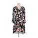 French Connection Casual Dress: Black Print Dresses - Women's Size 2