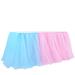 Suppromo Blue & Pink Tulle Table Skirt For Gender Reveal 6ft Long in Blue/Pink | 72 W x 28 D in | Wayfair TS021502