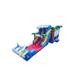 JumpOrange kids Shark Commercial Grade Bounce House Water Slide w/ Splash Pool for (with Blower) in Blue | 168 H x 156 W x 456 D in | Wayfair