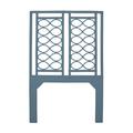 David Francis Furniture Infinity Wicker/Rattan Open-Frame Headboard Wicker/Rattan in Blue | Extra-Long Twin | Wayfair B5080-T-S166