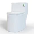 SUPERFLO Dual-Flush Elongated One-Piece Toilet (Seat Included) in White | 25 H x 15.9 W x 26.7 D in | Wayfair OT-2