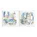 Stupell Industries A2-562-Giclee Bathroom Tub Painting Blue & Beige 2 Pieces by Carol Robinson Painting in Blue/Gray | Wayfair a2-562_wd_2pc_12x12