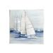 Stupell Industries Au-400-Giclee Nautical Boats Sailing Sea Waves by Sally Swatland Painting Wood in Brown | 12 H x 12 W x 0.5 D in | Wayfair