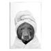 Stupell Industries Bear Hair Towel Funny Animal by Annalisa Latella Graphic Art in Gray | 19 H x 13 W x 0.5 D in | Wayfair aw-301_wd_13x19