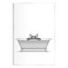 Stupell Industries Cat Peeking Bathroom Tub by Annalisa Latella Graphic Art in Gray | 19 H x 13 W x 0.5 D in | Wayfair aw-312_wd_13x19