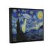 Stupell Industries Starry Night Classic Alien UFOs by Lil' Rue Graphic Art Canvas in Blue/Yellow | 17 H x 21 W x 1.7 D in | Wayfair