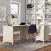 Lark Manor™ Ottman L-Shape Corner Desk, Wood in White | Wayfair SAD160AW-03