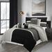 Lark Manor™ Boadicea GrayWhite/Black Microfiber 7 Piece Comforter Set Polyester/Polyfill/Microfiber in Black/Gray/White | Wayfair