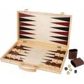 small foot 2853 - Schach und Backgammon Koffer mit Tragegriff, Holz, 52x45cm - Legler / small foot