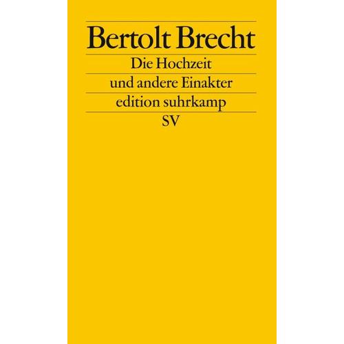 Die Hochzeit und andere Einakter – Bertolt Brecht