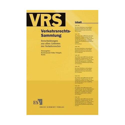 Verkehrsrechts-Sammlung (VRS) Band 113 / Verkehrsrechts-Sammlung (VRS) Bd. 113 - Volker Weigelt