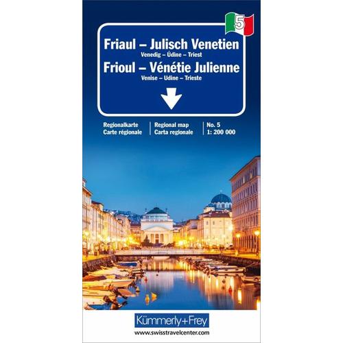Kümmerly+Frey Karte Friaul – Julisch Venetien / Frioul – Vénétie Julienne Regionalkarte