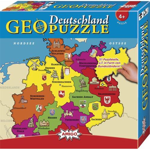 Geo Puzzle, Deutschland (Kinderpuzzle) - Amigo Verlag