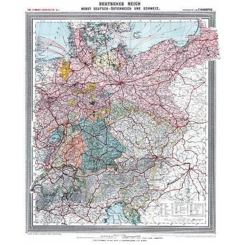 Historische Karte: Deutsches Reich – Deutschland, um 1903 (plano)