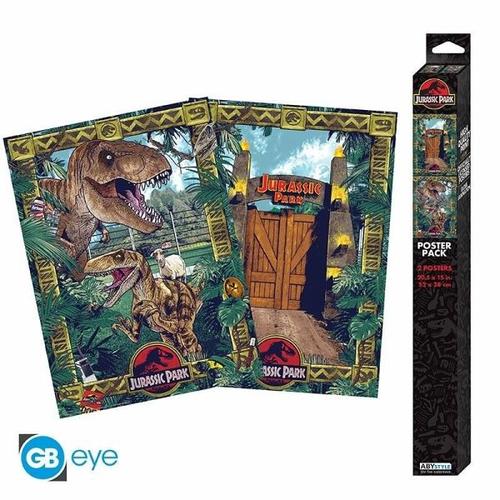 JURASSIC PARK Set 2 Chibi Posters – Tore und Biodiversität (52×38)