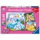 Ravensburger 09346 - Belle, Cinderella und Rapunzel, Puzzle 3 x 49 Teile - Ravensburger Verlag