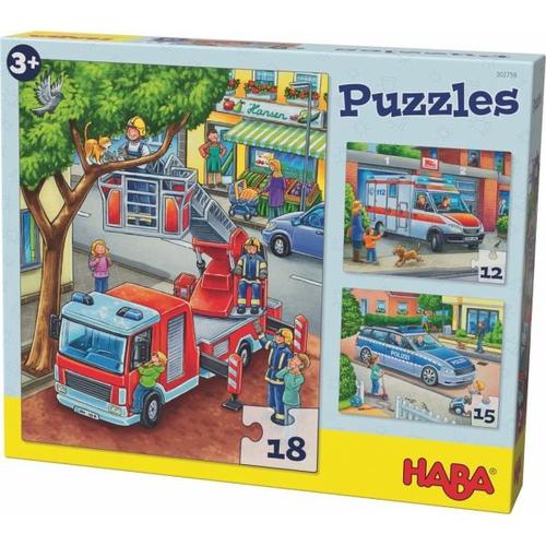 HABA 302759 - Puzzles Polizei, Feuerwehr & Co. - HABA Sales GmbH & Co. KG