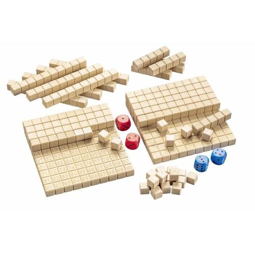 Mathespiel – Hunderterraum, Lernspielset aus RE-Wood® – Wissner