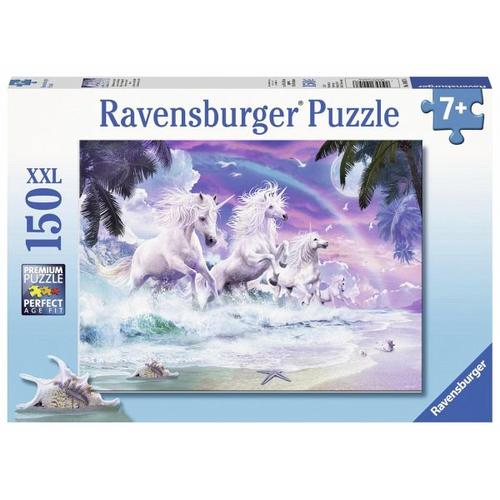 Ravensburger Kinderpuzzle 10057 - Einhörner am Strand - Einhorn-Puzzle, 150 Teile im XXL-Format - Ravensburger Verlag