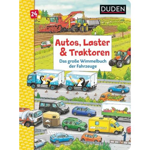 Duden 24+: Autos, Laster & Traktoren: Das große Wimmelbuch der Fahrzeuge – Christina Braun
