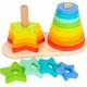 small foot 11720 - Steckspiel Regenbogen, Stapelspiel, Holz - Legler