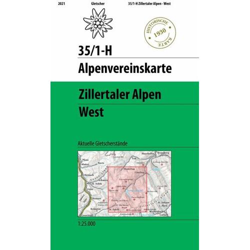 Zillertaler Alpen West – Historische Karte