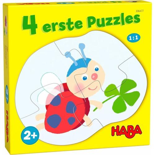 HABA 306477 - 4 erste Puzzles, Auf der Wiese, 1x2/2x3/1x4 Puzzleteile - HABA Sales GmbH & Co. KG