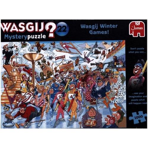 Jumbo 25012 - Wasgij Mystery 22, Winterspiele, Puzzle, 1000 Teile - Jumbo Spiele