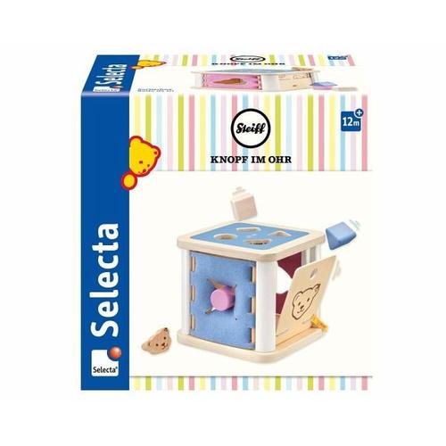 Selecta 64308 - Sortierbox mit 4 Holzklötzchen, 16 cm - Schmidt Spiele / Selecta Spielzeug