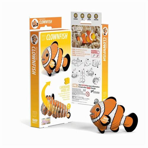 EUGY 650037 - Clownfish, Clownfisch, 3D-Tier-Puzzle, DIY-Bastelset - Carletto Deutschland / Eugy