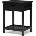 Red Barrel Studio® Aimal 20.2" tall End Table w/ Storage, Bamboo in Black | 20.2 H x 15.75 W x 13.78 D in | Wayfair