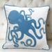 Rosecliff Heights Inkling Octopus Indoor Appliqué Pillow Cotton in Blue | 20 H x 20 W x 5 D in | Wayfair 11C38B4F71C6491E92EBFC5B950FC37B